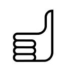 Thumbs-up logo