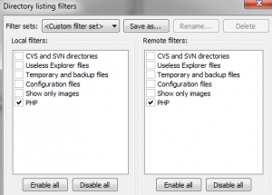 PHP filters selected=